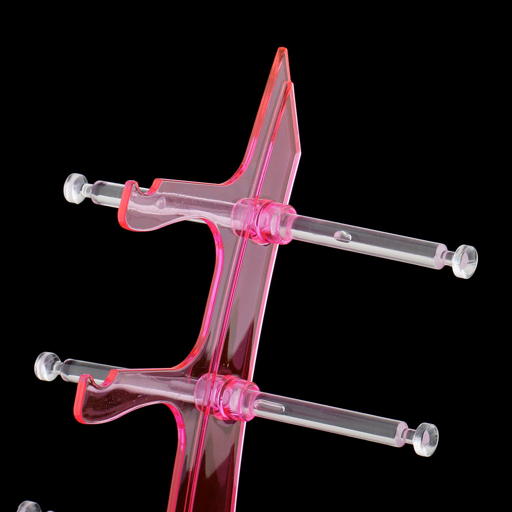 Maxbell 5 Pairs Sunglasses Holder Rack Glasses Show Display Stand Organizer Pink
