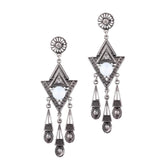 Maxbell Women's Bohemian Vintage Triangle Tassel Dangle Drop Earrings Ear Studs