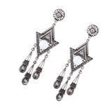 Maxbell Women's Bohemian Vintage Triangle Tassel Dangle Drop Earrings Ear Studs