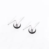 Maxbell Unisex Hip Hop Punk Solid 316L Stainless Steel Lightning Stud Earring Silver