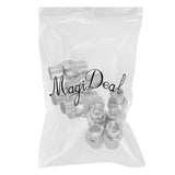 Maxbell 10 Sets Tube Magnetic Clasp with Glue-in Ends Jewelry DIY Findings Silver