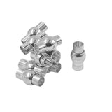 Maxbell 10 Sets Tube Magnetic Clasp with Glue-in Ends Jewelry DIY Findings Silver