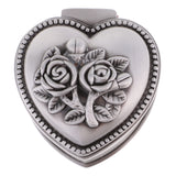 Maxbell Fashion Jewelry Box Vintage Flower Carved Trinkets Case Chest Casket Heart