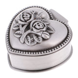 Maxbell Fashion Jewelry Box Vintage Flower Carved Trinkets Case Chest Casket Heart