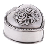 Maxbell Fashion Jewelry Box Vintage Flower Carved Trinkets Case Chest Casket Heart