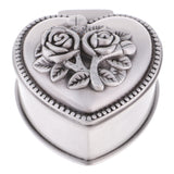 Maxbell Fashion Jewelry Box Vintage Flower Carved Trinkets Case Chest Casket Heart