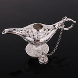 Maxbell Vintage Hollow Flower Lamp Charm Jewelry Distplay Storage Case Box Silver