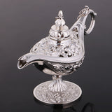 Maxbell Vintage Hollow Flower Lamp Charm Jewelry Distplay Storage Case Box Silver
