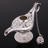 Maxbell Vintage Hollow Flower Lamp Charm Jewelry Distplay Storage Case Box Silver