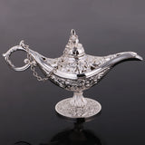 Maxbell Vintage Hollow Flower Lamp Charm Jewelry Distplay Storage Case Box Silver