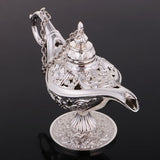 Maxbell Vintage Hollow Flower Lamp Charm Jewelry Distplay Storage Case Box Silver