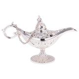 Maxbell Vintage Hollow Flower Lamp Charm Jewelry Distplay Storage Case Box Silver
