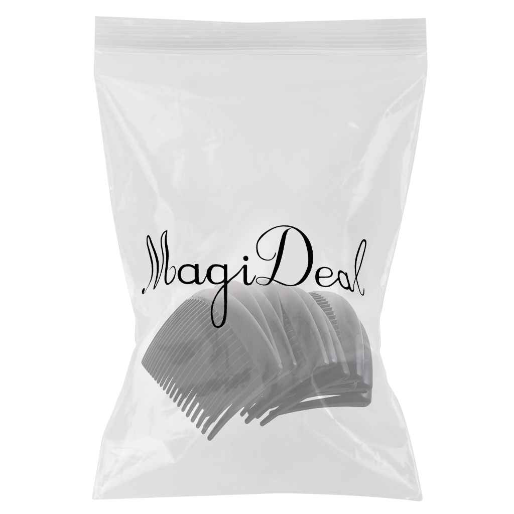 Maxbell 12 pieces Women Plastic Hair Comb Clip Slide Hairpin Hair Accessories Black