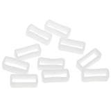Maxbell 10Pcs Rubber Replacement Keeper Loops Watch Band Strap End Holder White 22mm