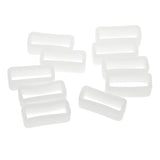 Maxbell 10Pcs Rubber Replacement Keeper Loops Watch Band Strap End Holder White 22mm