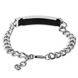 Maxbell "Keep me in your heart"316L Stainless Steel Couple Bracelet Bangle Black