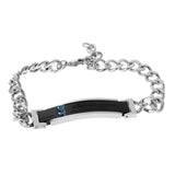 Maxbell "Keep me in your heart"316L Stainless Steel Couple Bracelet Bangle Black