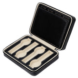 Maxbell 8 Slots Genuine Leather Watch Travel Case Collector Storage Zipper Box Black