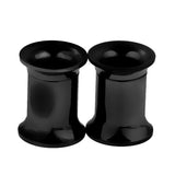 Maxbell Black Stainless Steel Ear Flesh Tunnels Plugs Screw Expander Ear Gauges 6mm