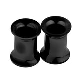 Maxbell Black Stainless Steel Ear Flesh Tunnels Plugs Screw Expander Ear Gauges 6mm