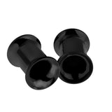 Maxbell Black Stainless Steel Ear Flesh Tunnels Plugs Screw Expander Ear Gauges 6mm