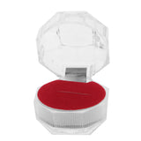 Maxbell 20 Pieces Acrylic Ring Earring Jewelry Storage Box Display Gift Case  Red