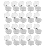 Maxbell 20 Pieces Acrylic Ring Earring Jewelry Storage Box Display Gift Case  White