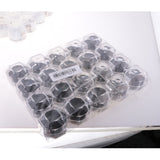 Maxbell 20 Pieces Acrylic Ring Earring Jewelry Storage Box Display Gift Case  Black