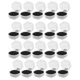 Maxbell 20 Pieces Acrylic Ring Earring Jewelry Storage Box Display Gift Case  Black