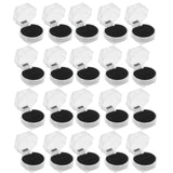 Maxbell 20 Pieces Acrylic Ring Earring Jewelry Storage Box Display Gift Case  Black