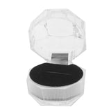 Maxbell 20 Pieces Acrylic Ring Earring Jewelry Storage Box Display Gift Case  Black