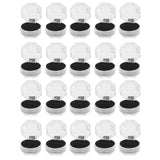 Maxbell 20 Pieces Acrylic Ring Earring Jewelry Storage Box Display Gift Case  Black