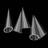 Maxbell 5 Piece Plastic Finger Cone Ring Stand Jewelry Display Holder Showcase Clear