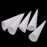 Maxbell 5 Piece Plastic Finger Cone Ring Stand Jewelry Display Holder Showcase White