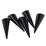 Maxbell 5 Piece Plastic Finger Cone Ring Stand Jewelry Display Holder Showcase Black