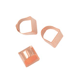 Maxbell 10 Pieces Adjustable Solid Brass Ring Blanks Bases Jewelry Making Rose Gold