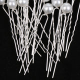 Maxbell 20 Pieces Pearl Hair U Shaped Pins Clips Bridesmaids Jewelry White Pearl