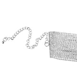 Maxbell Multilayer Rhinestone Choker Statement Necklace Wedding Jewelry Silver