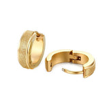 Maxbell 316L Stainless Steel Women Hoop Earrings for Men Huggie Ear Piercings Gold