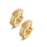 Maxbell 316L Stainless Steel Women Hoop Earrings for Men Huggie Ear Piercings Gold