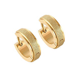 Maxbell 316L Stainless Steel Women Hoop Earrings for Men Huggie Ear Piercings Gold