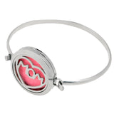 Maxbell Heart Mom Diffuser Locket Aromatherapy Essential Oil Perfume Bracelet Bangle