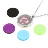Maxbell Aromatherapy Essential Oil Diffuser Pendant Necklace Crystal Footprint