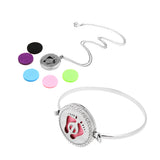 Maxbell Aromatherapy Essential Oil Diffuser Pendant Necklace Crystal Footprint