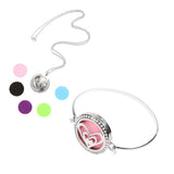 Maxbell Aromatherapy Essential Oil Diffuser Pendant Necklace Crystal Double Heart