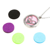 Maxbell Aromatherapy Essential Oil Diffuser Pendant Necklace Crystal Double Heart