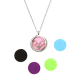 Maxbell Aromatherapy Essential Oil Diffuser Pendant Necklace Crystal Double Heart