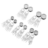 Maxbell Dreamcatcher Cute Feather Pendant Dangle Ear Plug Tunnel Crystal Gauge 16mm