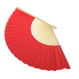 Maxbell Single-sided DIY Craft Fancy Dance Party Paper Hand Fan- Red