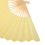 Maxbell Double-sided DIY Craft Fancy Dance Party Paper Hand Fan- Light Yellow